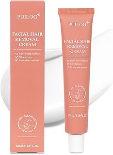 Facial Hair Removal Cream for Women Face, Painless Facial Depilatory Cream, Unwanted Chin Lip Hair Remover, Sensitive Skin Hair Removal At Home, Travel Size - 1.69fl.oz