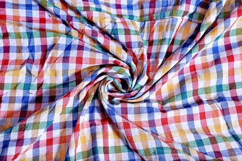 Image of CheckMe Cotton Mattress Cover /Protector for King Size Bed with Zip /Chain 72x78x8 Inch / 6.25x6 Feet - Multicolor