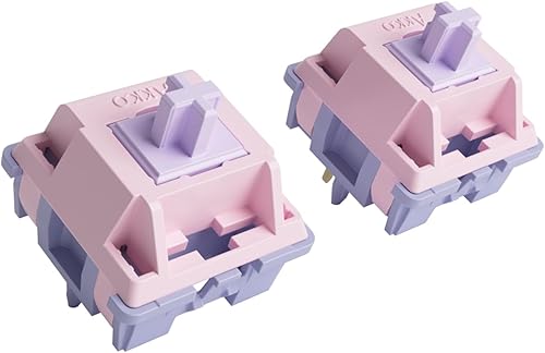 Miniatura 3 de Akko V3 Fairy - Interruptor de teclado silencioso lineal para teclado mecánico de juegos, interruptores silenciosos de 5 pines de 50 gf con