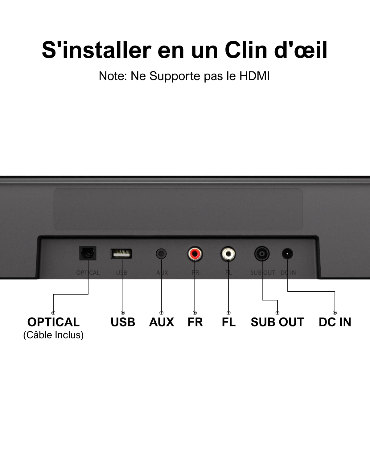 ULTIMEA 7.1 Barre de Son TV 330W pour Home Cinema, Barres de Son avec Caisson de Basse, Système de Son Surround Virtuel pour TV, 4 Haut-parleurs Surround, App Contrôle, Opt/AUX/BT, Aura A40