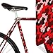 MOOXIBIKE Fahrradfolie mit Muster für Rennrad Lámina para Bicicleta de Carreras, Unisex Adulto, Rojo, 2 x 150 x 13 cm