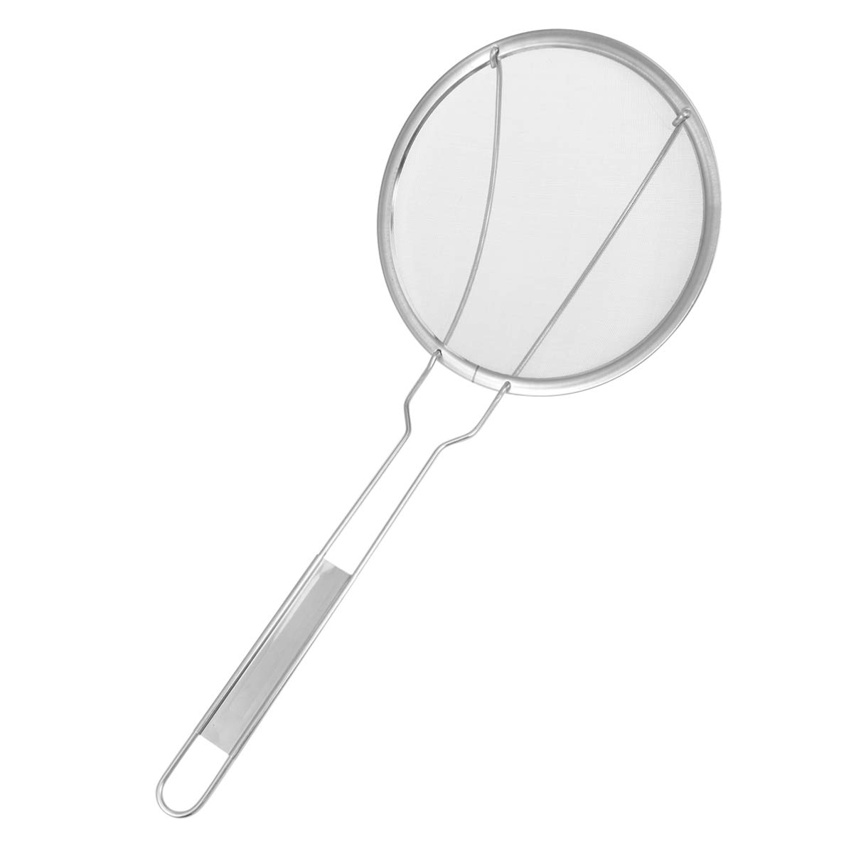 Colador de fregadero Colador de acero inoxidable Colador de malla fina, colador de acero inoxidable Cucharón de espumadera Cocina para el hogar Fideos Colador de papas fritas con mango resistente Co