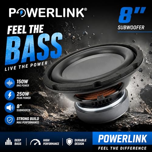 POWERLINK 8" Subwoofer Deep Bass Champion Series - Image 3
