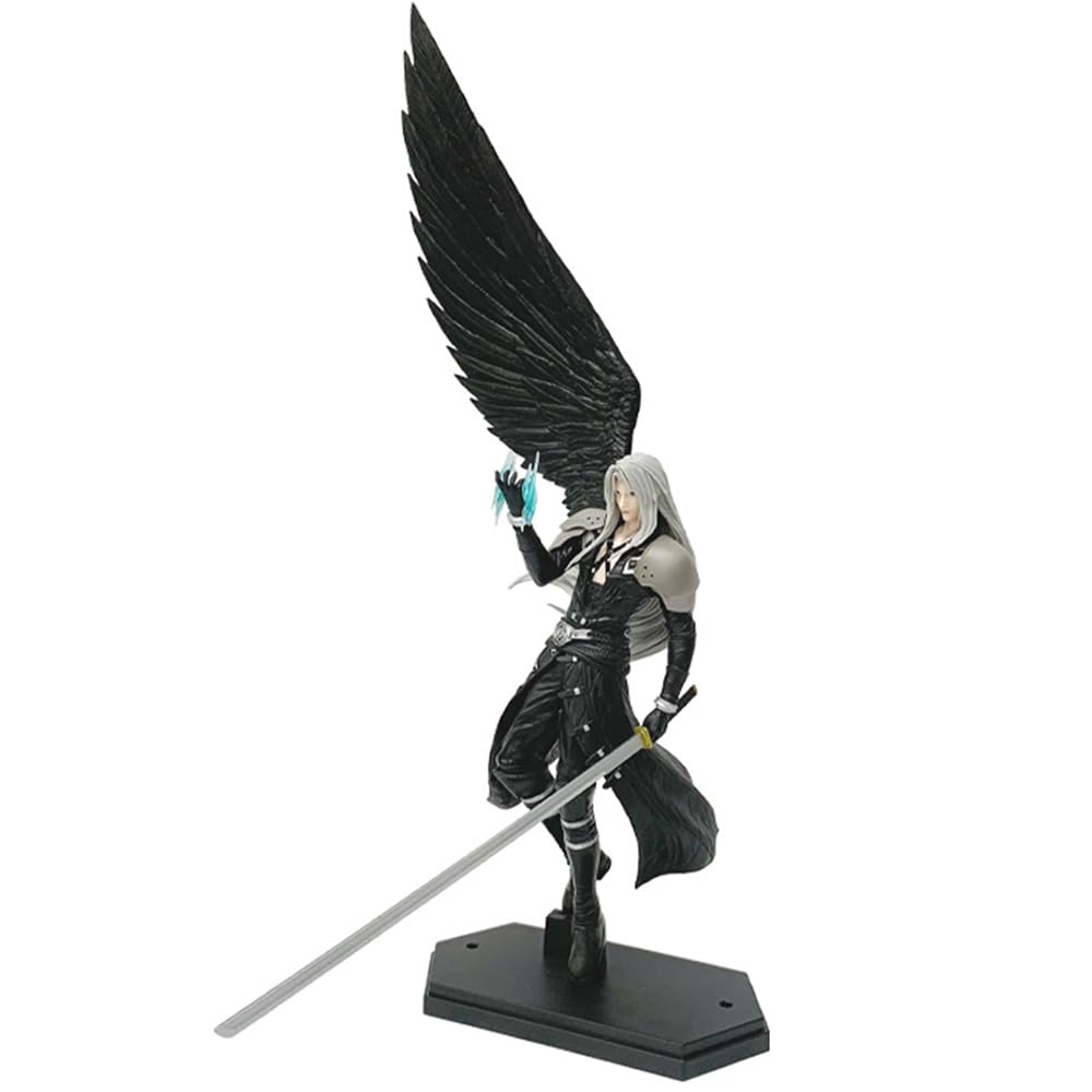 JHRFU FF7 Sephiroth Figure,Height 45 Cm / 17.7 Inch,Gaming Collectibles, Home Office Desktop Decor, Gifts for Gamers