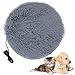Zerodis Pet Heating Pad,Cat Dog Electric Pet Heating Pad Indoor Waterproof Plush USB Charging Interface Pet Electric Blanket Heating Pad Mat for Small Dogs(Silver Gray)