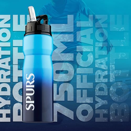 Tottenham Hotspur FC Water Bottle with Straw - Metal Water Bottle for Football Fans Sports Work Gym Spurs Gifts for Men - Image 3