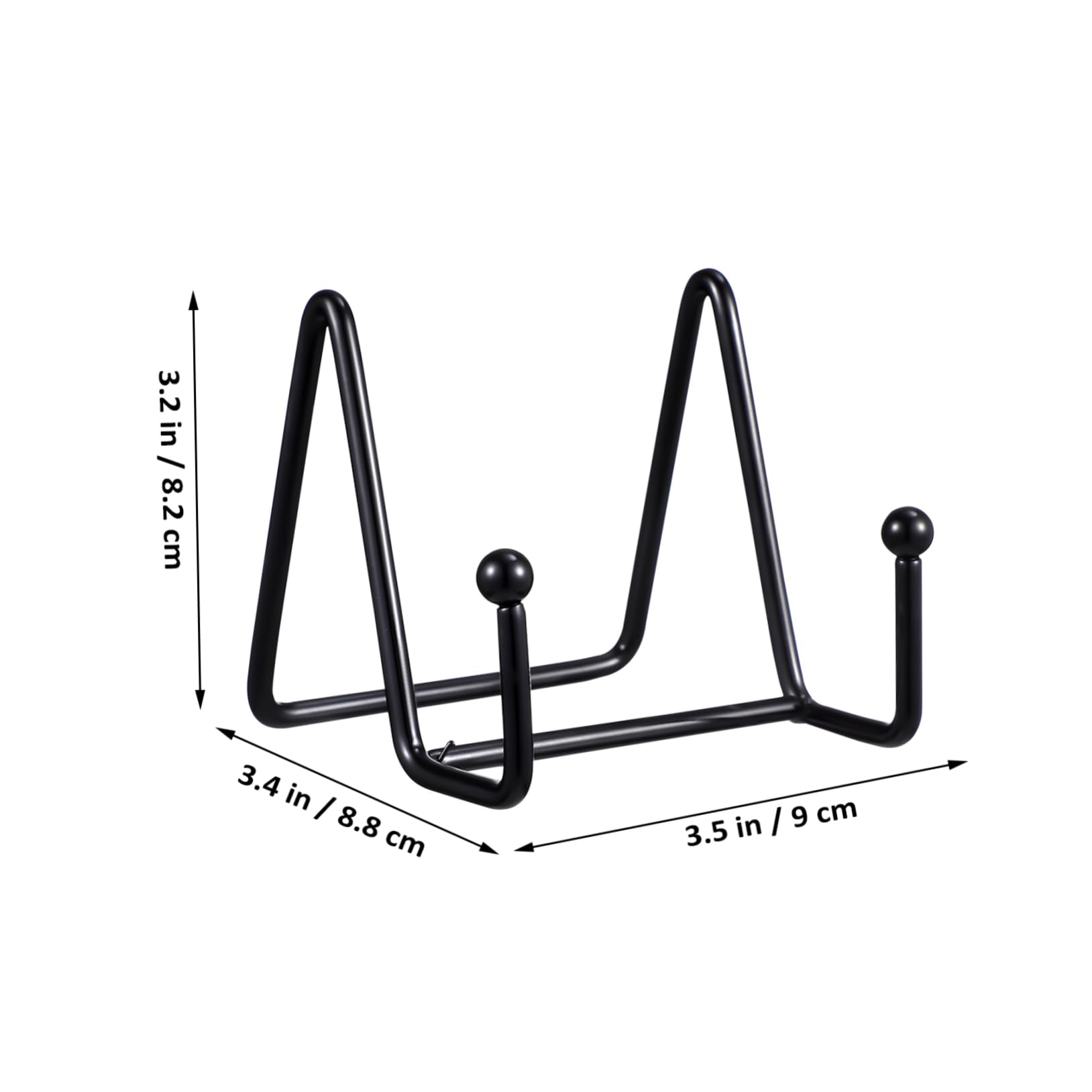 Levemolo 4 Pcs Metal Plate Display Stands Plate Holders for Dishes Photos Books and Art Stylish Table Easels for Home Cafe Office and Exhibition Use