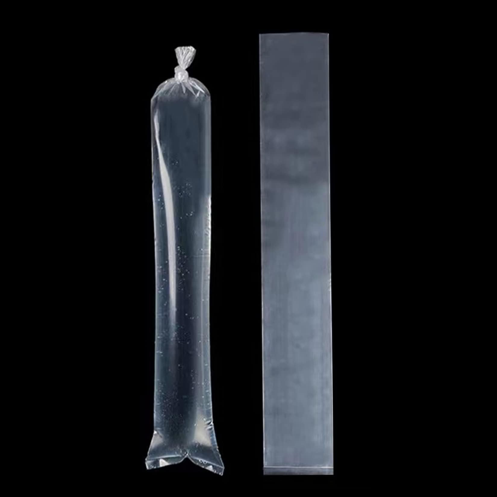 Long Plastic Sleeves 8x40 Inch 50 Pack Poster Poly Bags, 2 Mil Clear Flat Open Blueprint Storage Poster Tube for Large Narrow Items, Waterproof