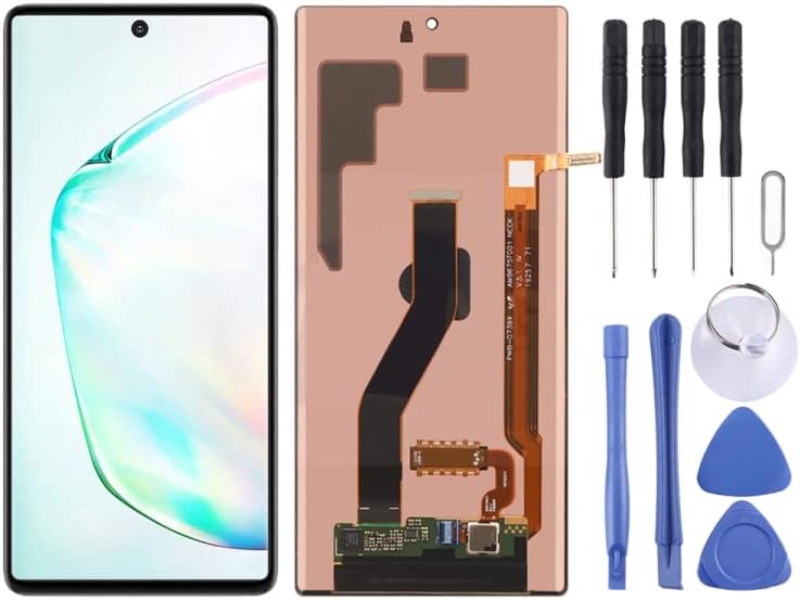 携帯電話交換用液晶ディスプレイ ギャラクシーノート10 +のオリジナルダイナミックAMOLED LCDスクリーンフルアセンブリ（黒）