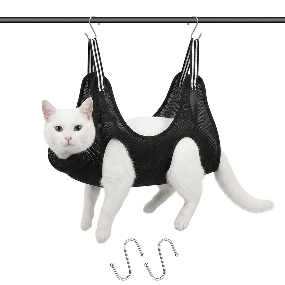 Pet Grooming Hammock Harness for Small Medium Dogs Cats, Breathable Sling