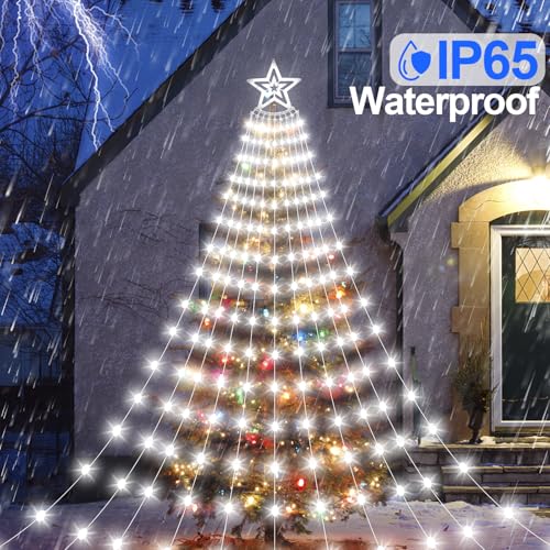 Luces decorativas de estrella navideña LED 23ft 818 luces miniatura 3
