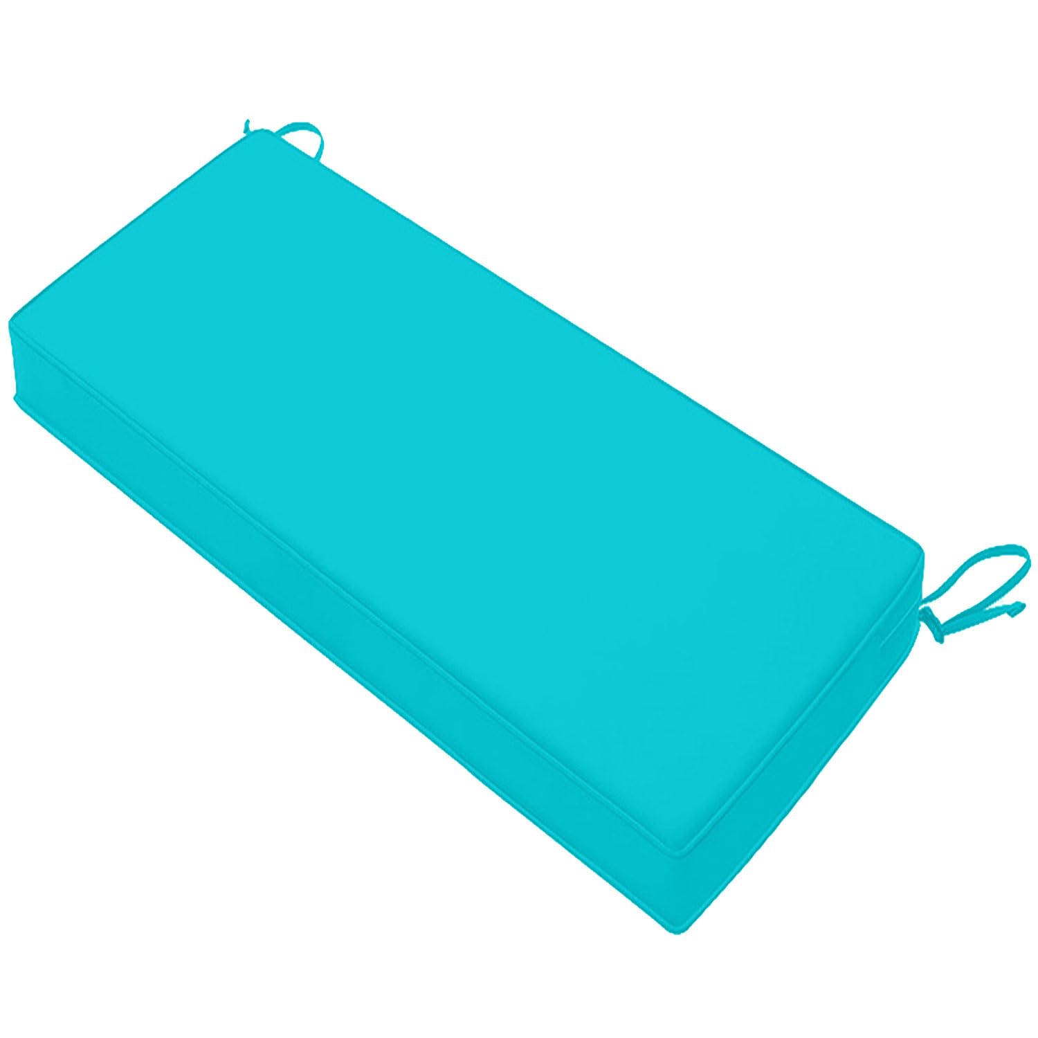 Coussin de banc d'extérieur antidérapant bleu lac 99,1x38,1x5,1 cm