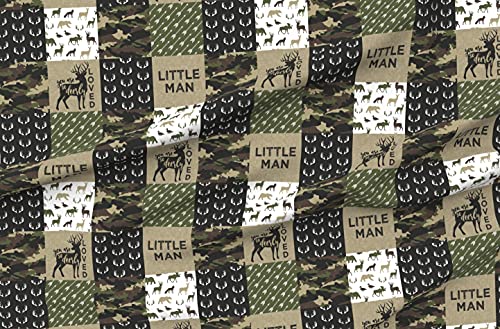 Spoonflower Fabric - Little Man Woodland Wholecloth Camouflage Camo Hunting Deer Boy Printed On Cotton Poplin Fabric By The Yard - Sewing Shirting Quilting Dresses Apparel Crafts #TOP9