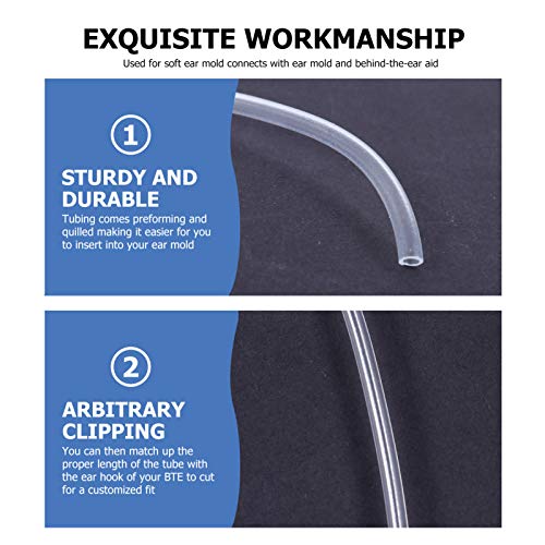 VILLCASE Tubos Pré-Formados de Molde Auricular Bte Tubo de Pvc Transparente Substituição de Tubo de