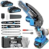 Tietoc Mini Chainsaw, 6 Inch Chain Saw Cordless,...