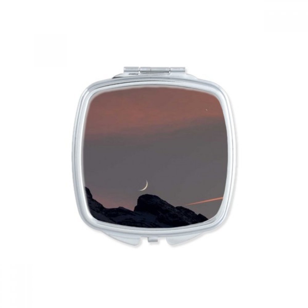 Miroir de poche carré DIYthinker avec motif de nuages et ciel coloré pour maquillage nomade