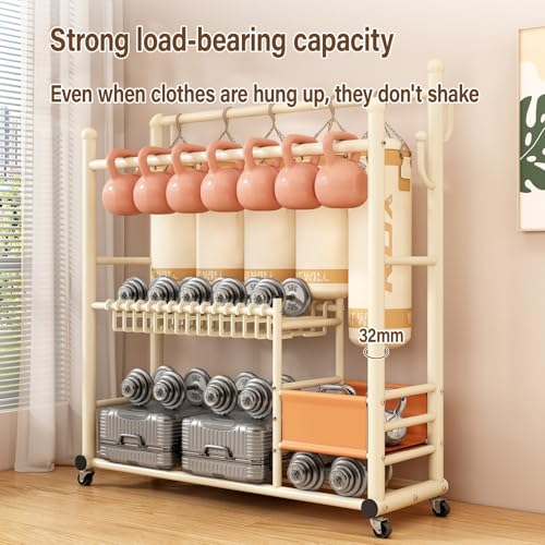 Portant à vêtements double tringle pour optimiser le rangement des petits espaces