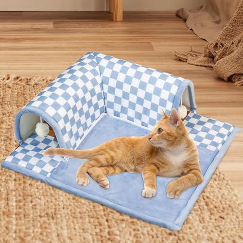 Panier pour chat et tapis de jeu interactif bleu pour rongeurs - 6