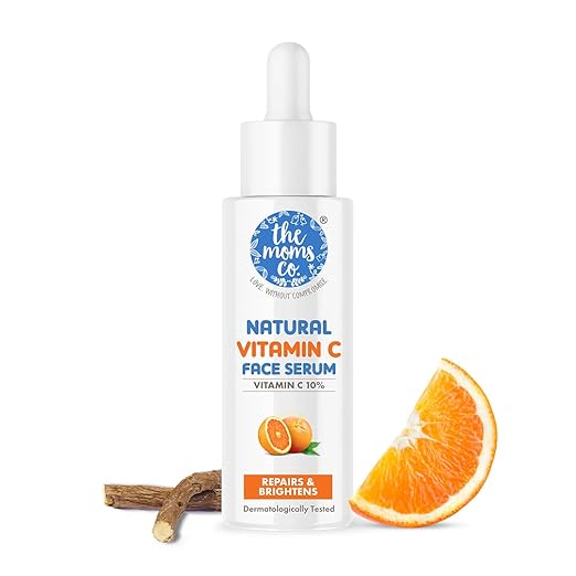 The Moms Co. Natural Vitamin C Face Serum for Face Glowing with Vitamin C for a Naturally Brighter and Even Toned Skin l 10 percent Vitamin C l 30 ml at Rs. 297