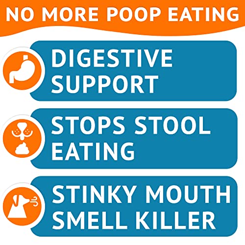 Image of No Poo Chews for Dogs - Coprophagia & Stool Eating Deterrent with Probiotics, Digestive Enzymes & Breath Aid Support - Stop Dog Poop Eating - Made in USA - 120 Soft Chews