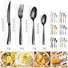 Silverware Set Include Knife, Spoon And Forks, 18/10 Stainless Steel For Home, Kitchen And Restaurant, Mirror Polished, Dishwasher Safe(Size:24PCS,Color:Gold)
