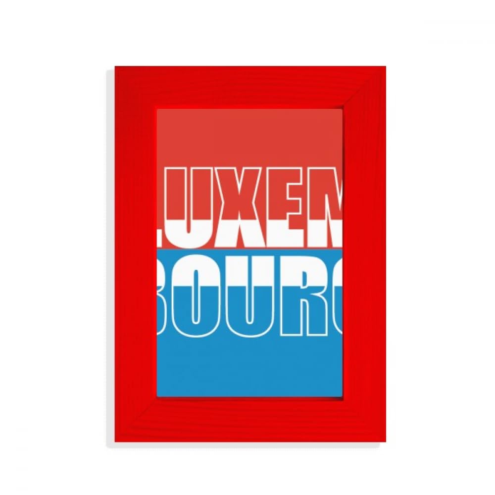 Cadre photo drapeau du Luxembourg rouge une idée cadeau idéale pour expatrié