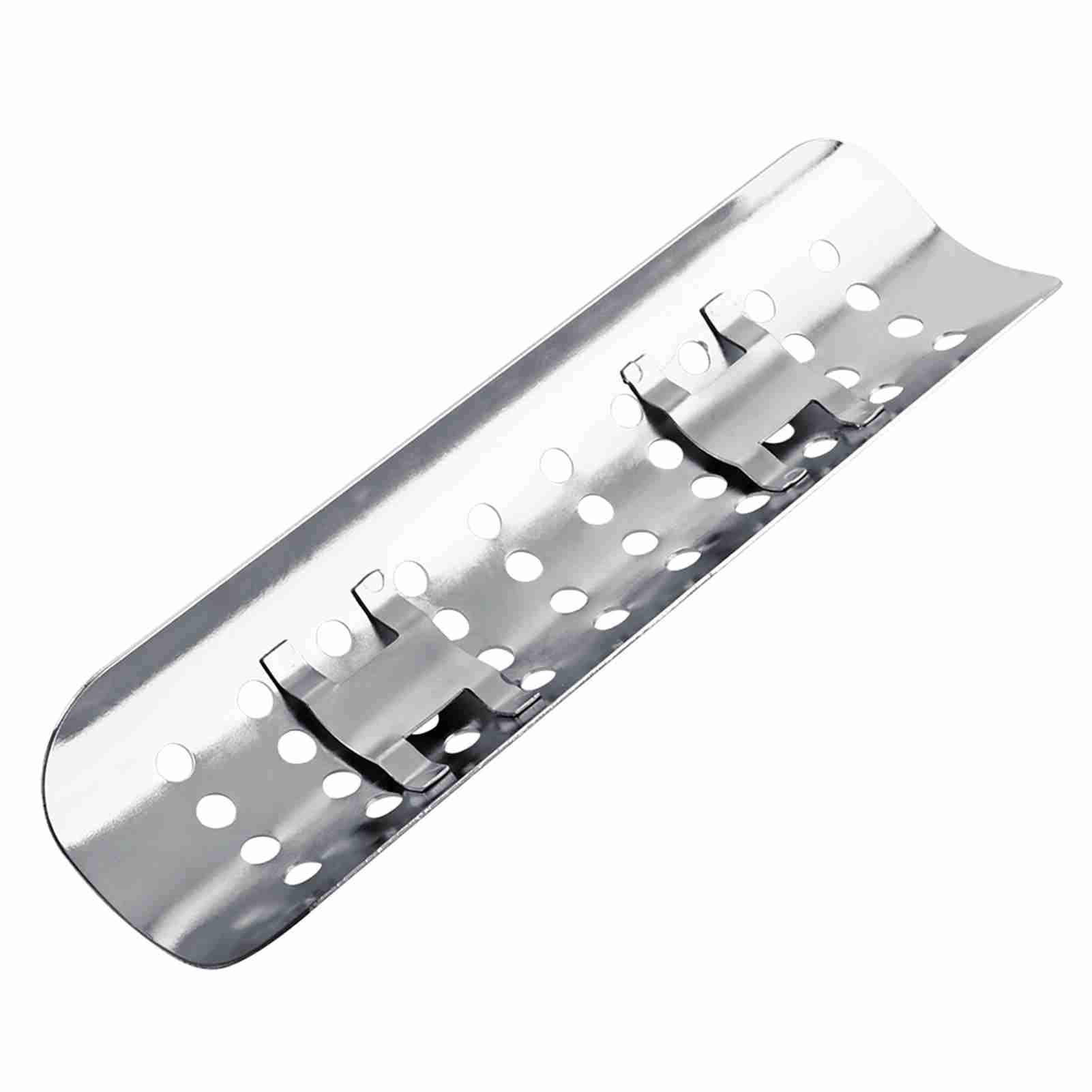Yctze Cubierta del Tubo de Escape de la Motocicleta, Silenciador de Calor, Estilo de Agujero Recto, Protección contra Quemaduras de Acero con 2 Abrazaderas para Motocicletas (SILVER)