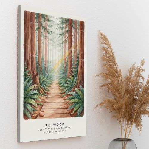 Poster Redwood poster de voyage aquarelle decoration murale maison 40x60 - 7