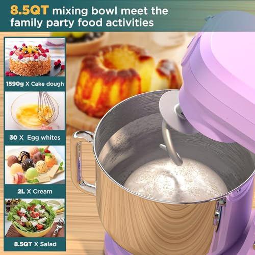 COOKLEE-6-IN-1-Stand-Mixer-85-Qt-Multifunctional-Electric-Kitchen-Mixer-with-9-Accessories-for-Most-Home-Cooks-SM-1507BM-Lavender