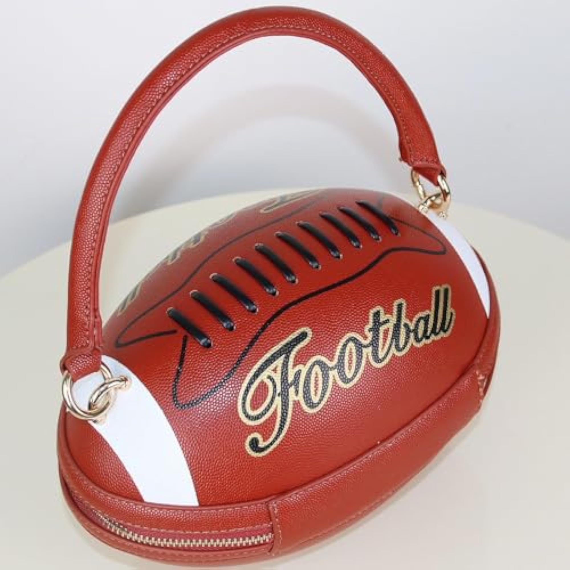 American Football Shaped Handbag Purse