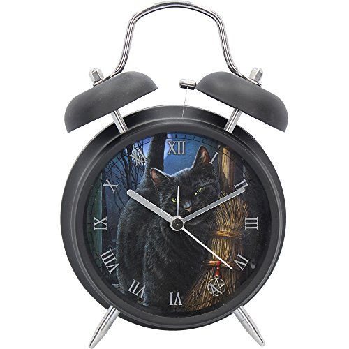 Nemesis Now Black Cat - 'A Brush with Magick' by Lisa Parker - Alarm Clock