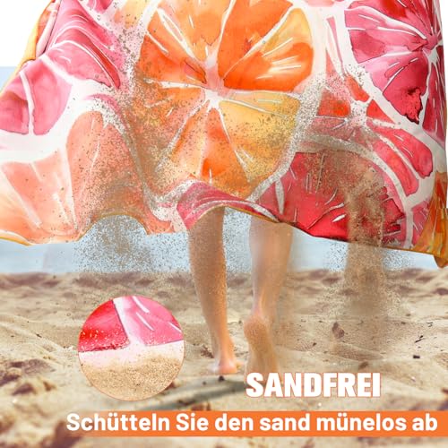 INYEEXUP Strandtuch XXL 90x180 cm Mikrofaser, Doppelseitig, Schnelltrocknend, Sandfrei, Weich und Leicht für Reise, Urlaub, Schwimmen & Camping