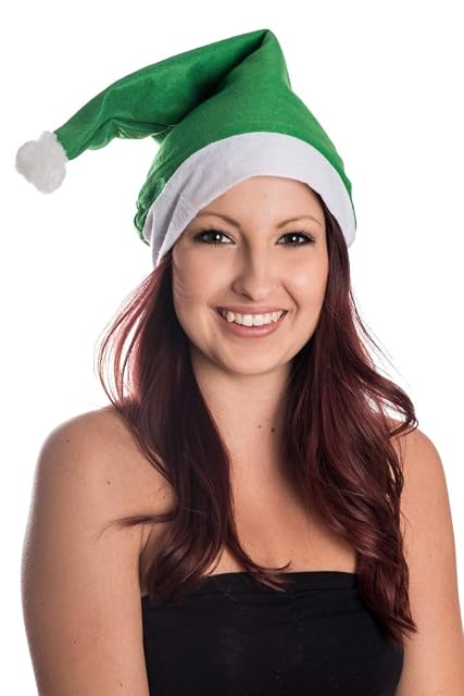 Foto 5 de 8 de Lote de 2 Gorros de Navidad Gorro de Invierno Papá Noel Felices verde
