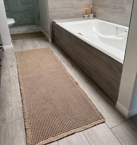 SHIMOH Waffle Bath Mat, Super Absorbent Non-Slip Bath Mats for