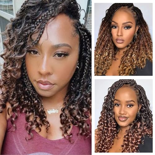 Extensiones de pelo crochet Goddess Box Braids sintéticas para trenzas africanas boho 2
