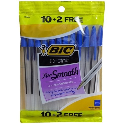 Bic Cristal Xtra-Smooth - 10 + 2 Free - Blue Pens