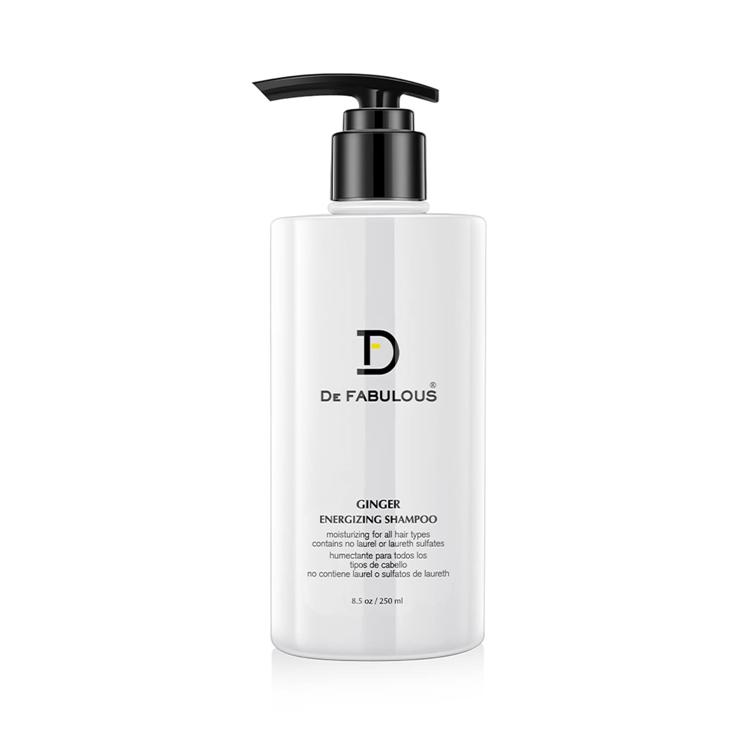 De Fabulous Ginger Energizing Shampoo, 250ml | Sulphate-Free pH Balanced | All Hair Types.