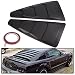 For 2005-2014 Ford Mustang Quarter 1/4 Side Window Louver Scoop Cover ABS Black Side Window Louver Vent Board