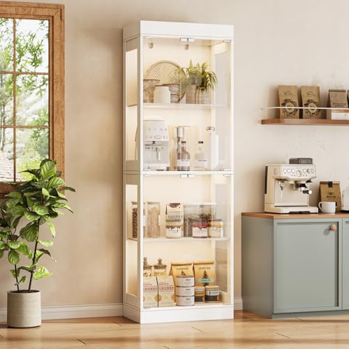 SVEYLXA Vitrina de 178 cm con iluminación...