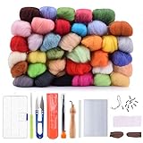 CREATIVE UND FUN DIY: Ideal zum Nadelfilzen und Nassfilzen, Spinnen, Weben, Verzierungen, Puppenherstellung, Seifenherstellung, Trocknerbälle, Geschenkartikel und vieles mehr. Handgefertigte Bastelarbeiten als eigene Ornamente oder Geschenke für Ihre Familie und Freunde