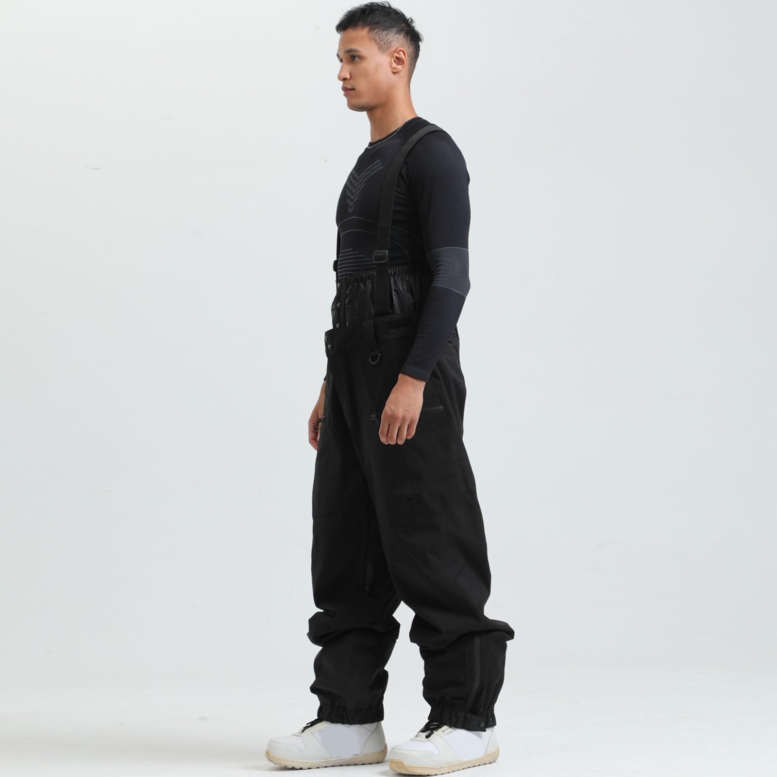 Skihose Herren Langgröße Wasserdicht Schneehose - Winter Winddichte Ski Hosen Für Männer Warme Gefütterte Snowboardhose Mit Verstellbarer Träger Ski Hose Skilanglaufhose