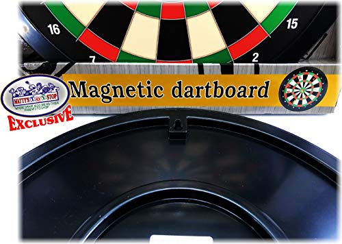 Mattys-Toy-Stop-Deluxe-Magnetic-Dartboard-Dart-Board-155-with-10-Darts-Total-5-Yellow-5-Red