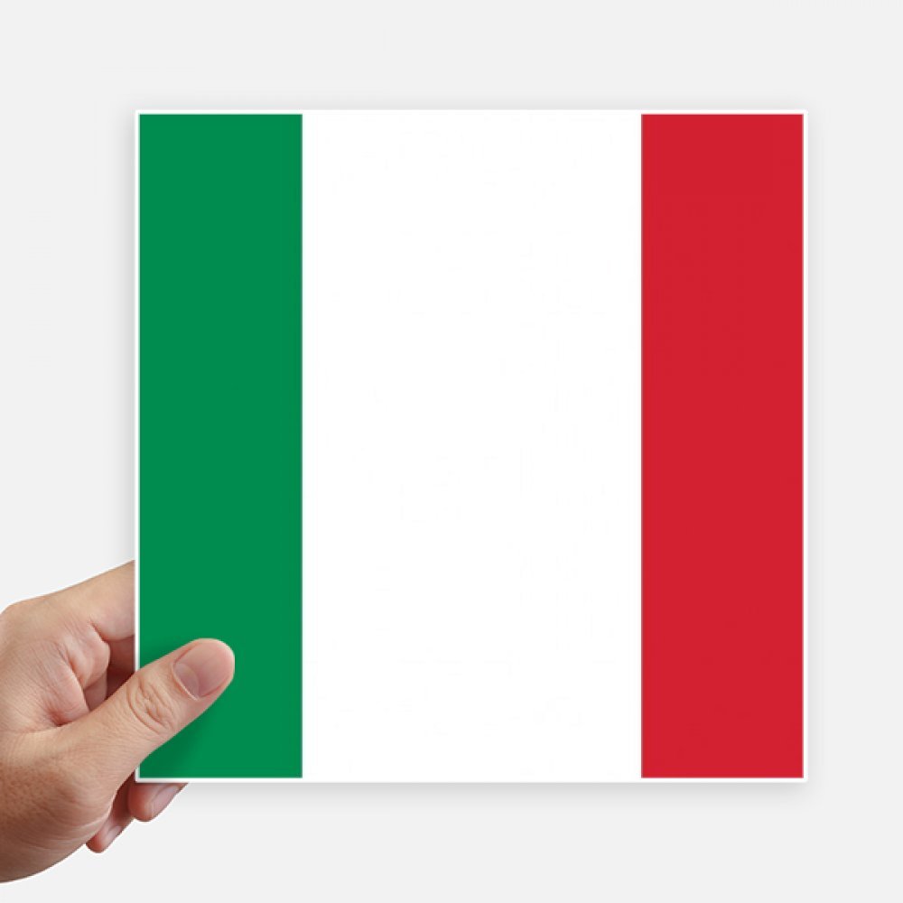Sticker Italie 20cm pour moto et voyage, grand autocollant carré drapeau italien pour bagage