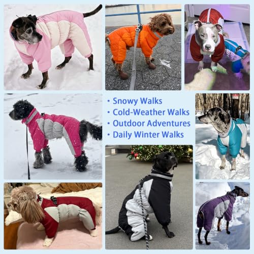 Image of MIGOHI Full Body Dog Coat,Warm Coats for Medium Dogs, XL, Pink