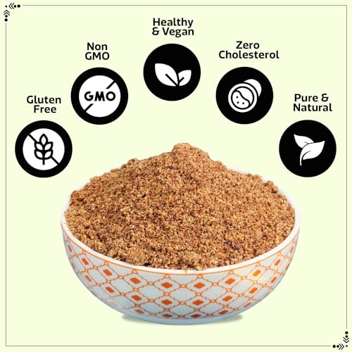 Image of Wonderland Foods 200g Whole Ground Flax Seed Flour Pouch | Flax Seed Flour /Powder or Alsi ka Atta, Alsi Powder, Excellent for Rotis and Baking
