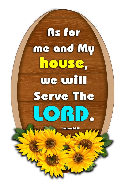 Prarthana Gift's Christian Wall Decor Bible Verse Home D�cor As for Me and My House, We Will Serve the Lord, Joshua 24:15 (6 X 12)