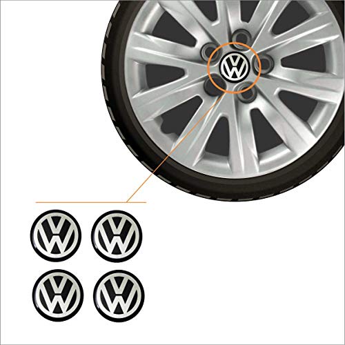 Jogo Calota Aro 15 Fox SpaceFox Polo 2012 2013 Volkswagen + Emblema Resinado