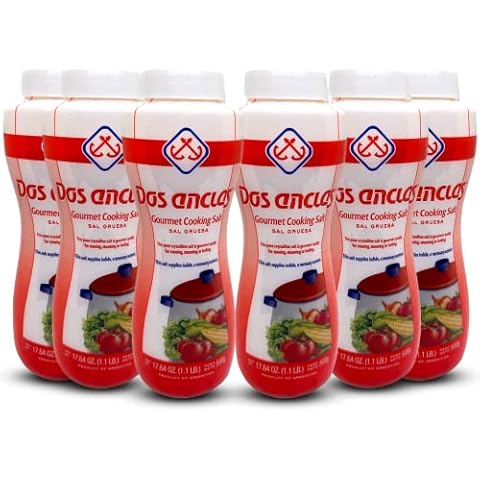 Dos Anclas Sal Gruesa 6 Pack, Coarse Salt, Multi-Purpose Seasoning Gourmet Salt, 17.64 Oz (1.1 LB) Cover
