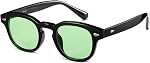 Gtand Lunettes de soleil Unisex Vintage style rétro ronde teintées pour les hommes Femmes Fashion Circle Lunettes de Soleil 46mm