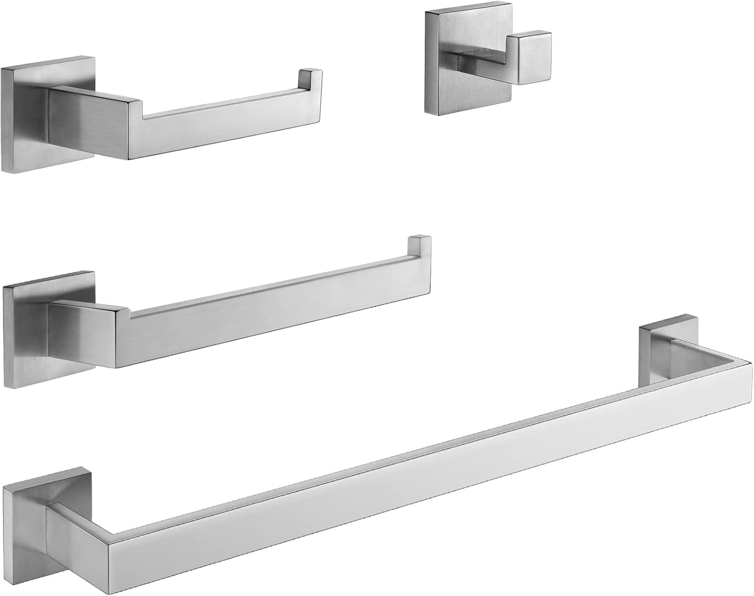 Bathroom Hardware Set Premium Stainless Steel 4 Pieces Brushed Nickel